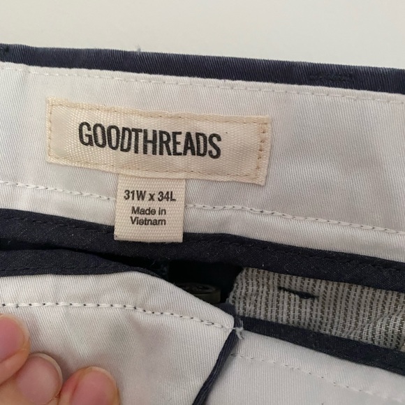 Men’s Good Threads Pants 31 x 34 Navy Blue Slim Fit - Picture 3 of 3